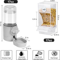 lemtrflo No Mess Bird Feeder Water Dispenser Set - grey - image 3
