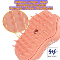Cat Steam Brush,3 In1 Spray Cat&Dog for Hair Shedding and Cleaning,Silicone Spa Massage Pet Steamer Brushes with Misting Bathing&Dry Cleaning,Pet Grooming Steam Comb