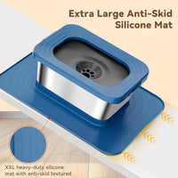 10L No Spill Dog Water Bowl Stainless Steel for Messy Drinkers – Essentials for Dogs - Blue - image 4
