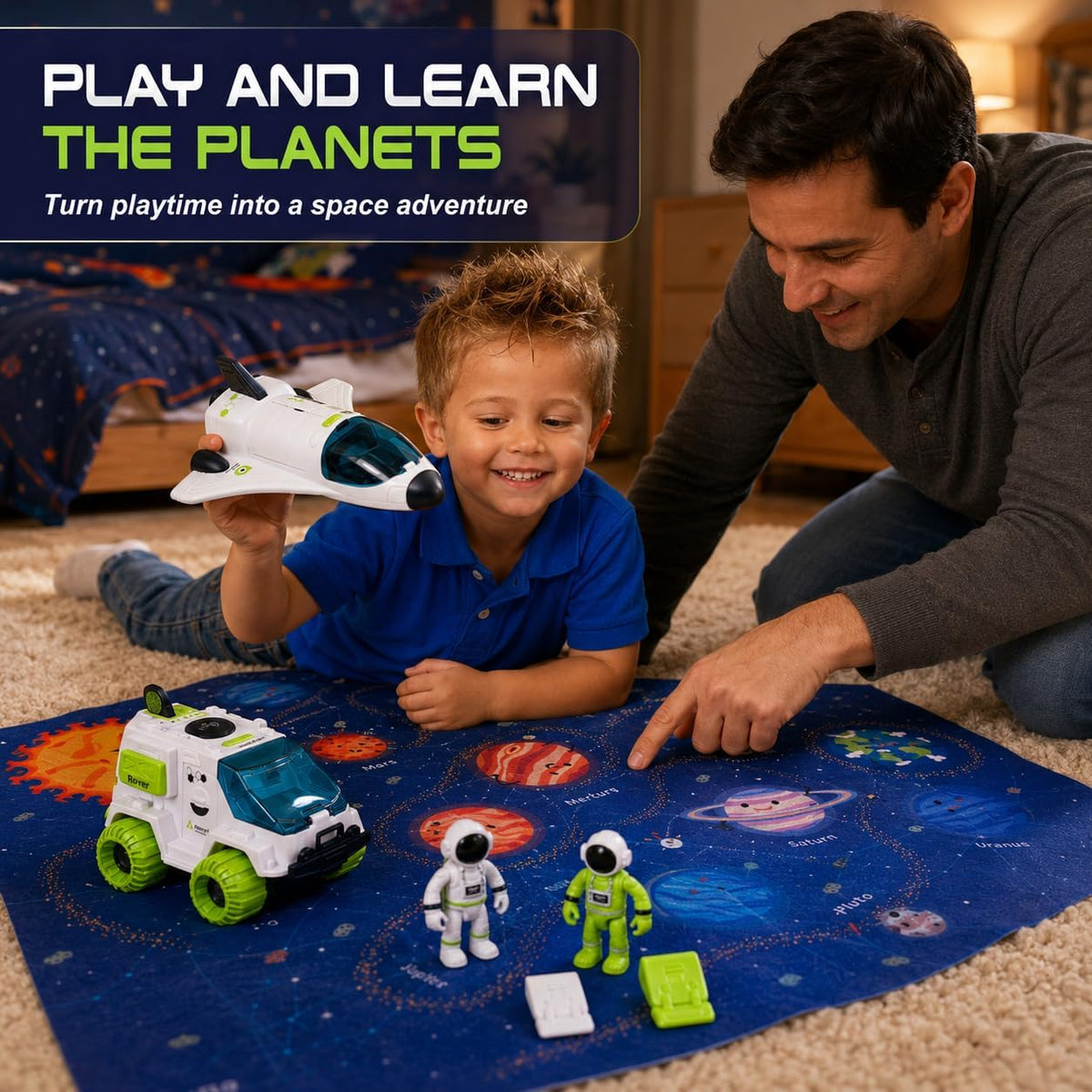 Space Toys for Kids 3-5, Rocket Ship Toy - image 4