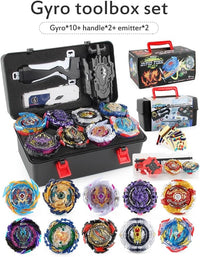 Battling Top Set, Burst Gyro Toys 10 Spinning Tops 2 Launchers Combat Battling Game with Portable - image 2