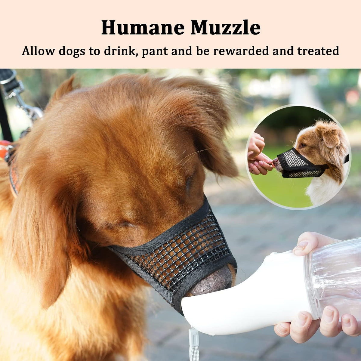 Dog Muzzle, Soft Mesh Muzzles for Small Dogs Biting, XXS - Black / XL-Snout (9½”-10¼”) - image 3