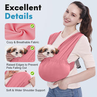 Supet Dog Sling Carrier for Small Pet - Pink / Plus - image 3
