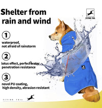 Dog Raincoat Waterproof Reflective Jacket - Medium / Blue - image 4