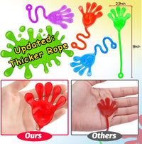 Thremhoo 40 pack glow in the dark sticky hands party favors in red, yellow, blue and purple - view 6