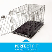 Paw Inspired Washable Padded Crate Mats for Dogs - 36 Inch / Gray - image 3