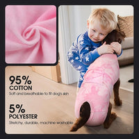 FUAMEY Recovery Suit for Dogs After Surgery,Soft Breathable Dog Bodysuit E-Collar & Cone Alternative Surgical Suit,Male Female Dog Neuter Spay Suits Anti Licking Wounds Onesie Pink Tie Dye XL
