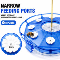 2 Pack 16 oz Saucer Hummingbird Feeders for Outdoors - Clear Sapphire / 2-Feeder Set - image 2