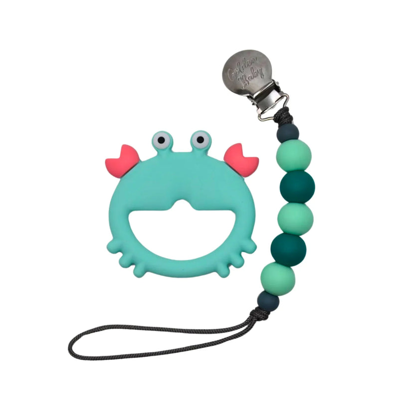 Crab Teether Set // Teal - BIG FRENCHIES