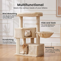 Gardner Pets Large Cat Tree For Medium To Large Cats, Heavy-Duty Cat Tower With Scratch Post And Washable Top Perch. Sel