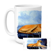 Natural Fawn Great Dane Ceramic Coffee Mug 15 oz Decorative Large C Handle Mug Cup for Tea, Cocoa Hot Chocolate