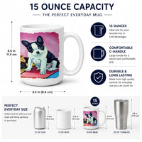 Multiple Breeds Ceramic Coffee Mug 15 oz Decorative Large C Handle Mug Cup for Tea, Cocoa Hot Chocolate
