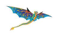76 Inch (6 Foot) Wingspan 3-D Nylon Blue Dragon Kite