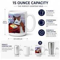 Bull Terrier Ceramic Coffee Mug 15 oz Decorative Large C Handle Mug Cup for Tea, Cocoa Hot Chocolate