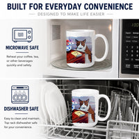 Bull Terrier Ceramic Coffee Mug 15 oz Decorative Large C Handle Mug Cup for Tea, Cocoa Hot Chocolate