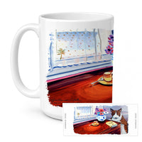 Bull Terrier Ceramic Coffee Mug 15 oz Decorative Large C Handle Mug Cup for Tea, Cocoa Hot Chocolate