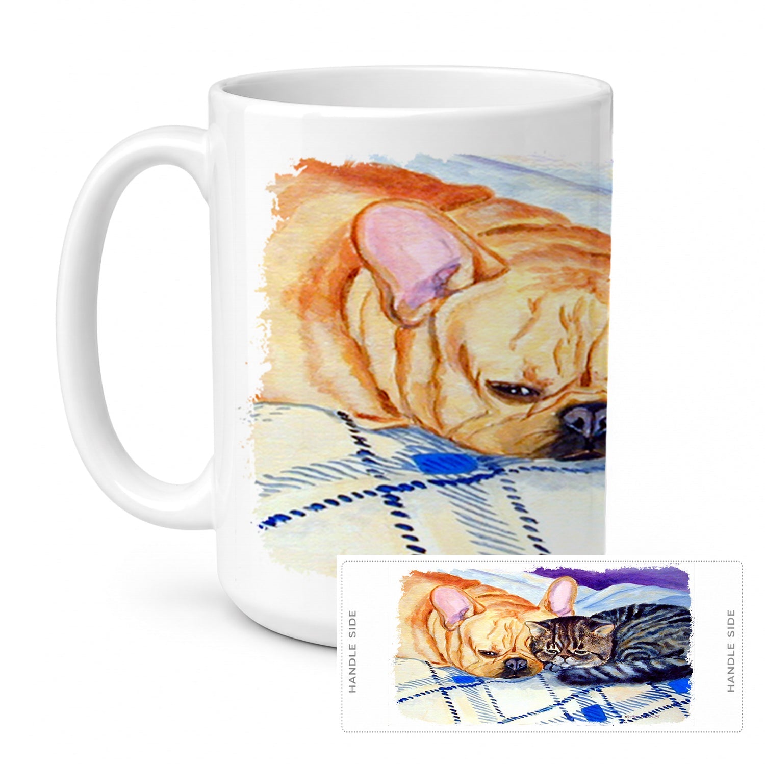 Cat Ceramic Coffee Mug 15 oz Decorative Large C Handle Mug Cup for Tea, Cocoa Hot Chocolate
