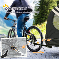 2-in-1 Pet Bike Trailer for Small Dogs, Road-Visibility Dog Stroller Bicycle Carrier, Weather-Strong Bike Wagon Trailer 
