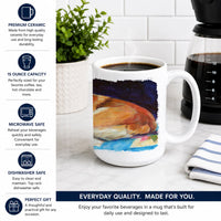 Corgi Ceramic Coffee Mug 15 oz Decorative Large C Handle Mug Cup for Tea, Cocoa Hot Chocolate