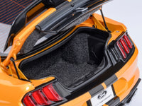 Ford Mustang Shelby GT500 Cyber Orange Metallic with Black Stripes 1/18 Model Car by Autoart