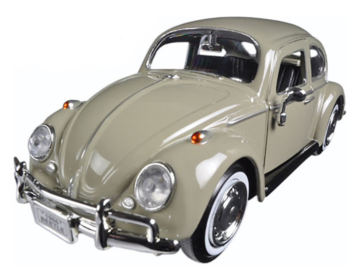 1966 Volkswagen Beetle Beige 1/24 Diecast Model Car by Motormax