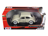 1966 Volkswagen Beetle Beige 1/24 Diecast Model Car by Motormax