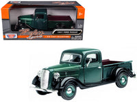 1937 Ford Pickup Truck Green and Black 1/24 Diecast Model Car by Motormax
