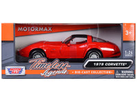 1979 Chevrolet Corvette Red 1/24 Diecast Model Car by Motormax