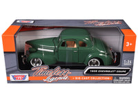 1939 Chevrolet Coupe Green 1/24 Diecast Model Car by Motormax