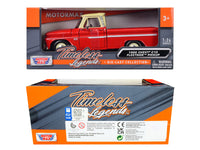 1966 Chevrolet C10 Fleetside Pickup Truck Red with Cream Top "American Classics" 1/24 Diecast Model Car by Motormax