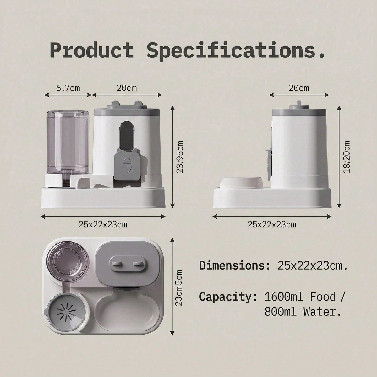 4 Colors Gravity Pet Feeder Water Dispenser Cute Cat Shaped Automatic Food Water Bowl Large Capacity Detachable Stable A
