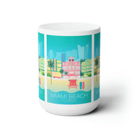 Miami Beach Ceramic Mug 11oz or 15oz - BIG FRENCHIES