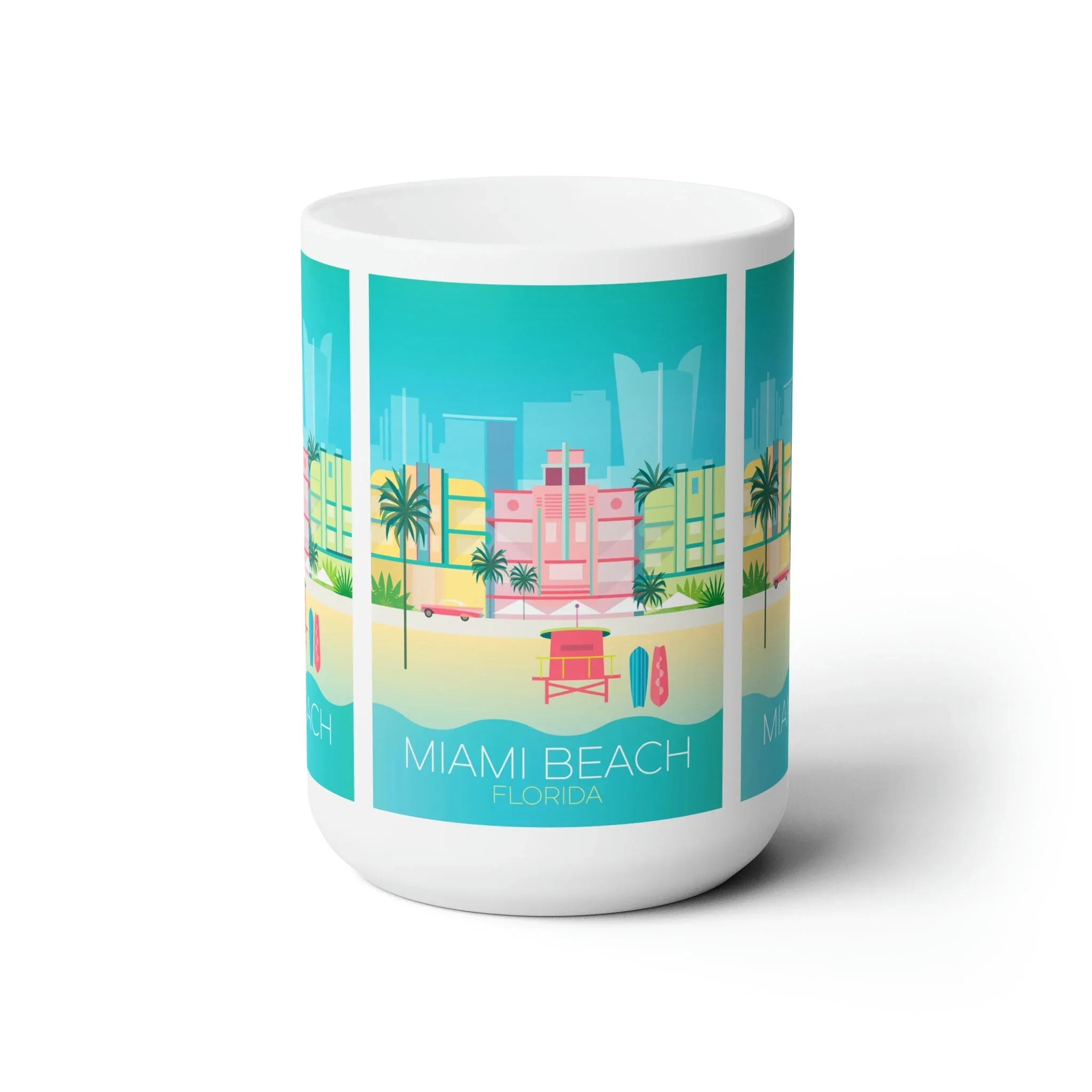 Miami Beach Ceramic Mug 11oz or 15oz - BIG FRENCHIES