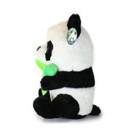 10-Inch Black and White Boo Panda with Bamboo Stick