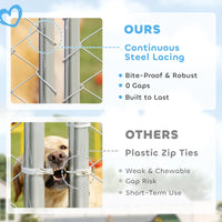PawHut 20' X 7.5' X 5' Dog Kennel Outdoor For Large Dogs With Waterproof Roof, Silver,For Multiple Parcels Of Goods, Ple