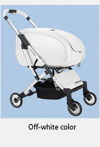 Fashionable Pet Dog Cats Four Wheeled Cart Lightweight Foldable Separable When Going Out Small Medium-Sized Pets Dog Stroller