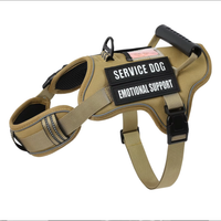 USLOCAL Tactical Service Dog Harness With Control Handle No Pulling Adjustable Reflective Pet Vest Harness Easy Walking 