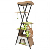 73 Inch Multi-level Cat Tree for Indoor Cats with Elevated Perch and Large Condo