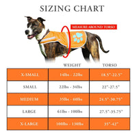 Reflective Dog Vest Hi-Vis XL Size 42 in Chest x 21.75 in Neck Orange