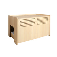 Modern Wooden Cat House with Scratching Pad , Cat Litter Box Enclosure, Spacious Hidden Cat Litter Box -33.46" x 21.06" 