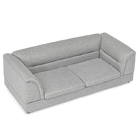 Oversized Pet Sofa, Curved Armrest Rectangular Dog Sofa, Linen Fabric Comfort Pet Couch for Large & Oversized Dogs-LIGHT