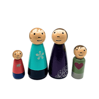 LGBTQ+ Family Wooden Doll Set - Two Moms