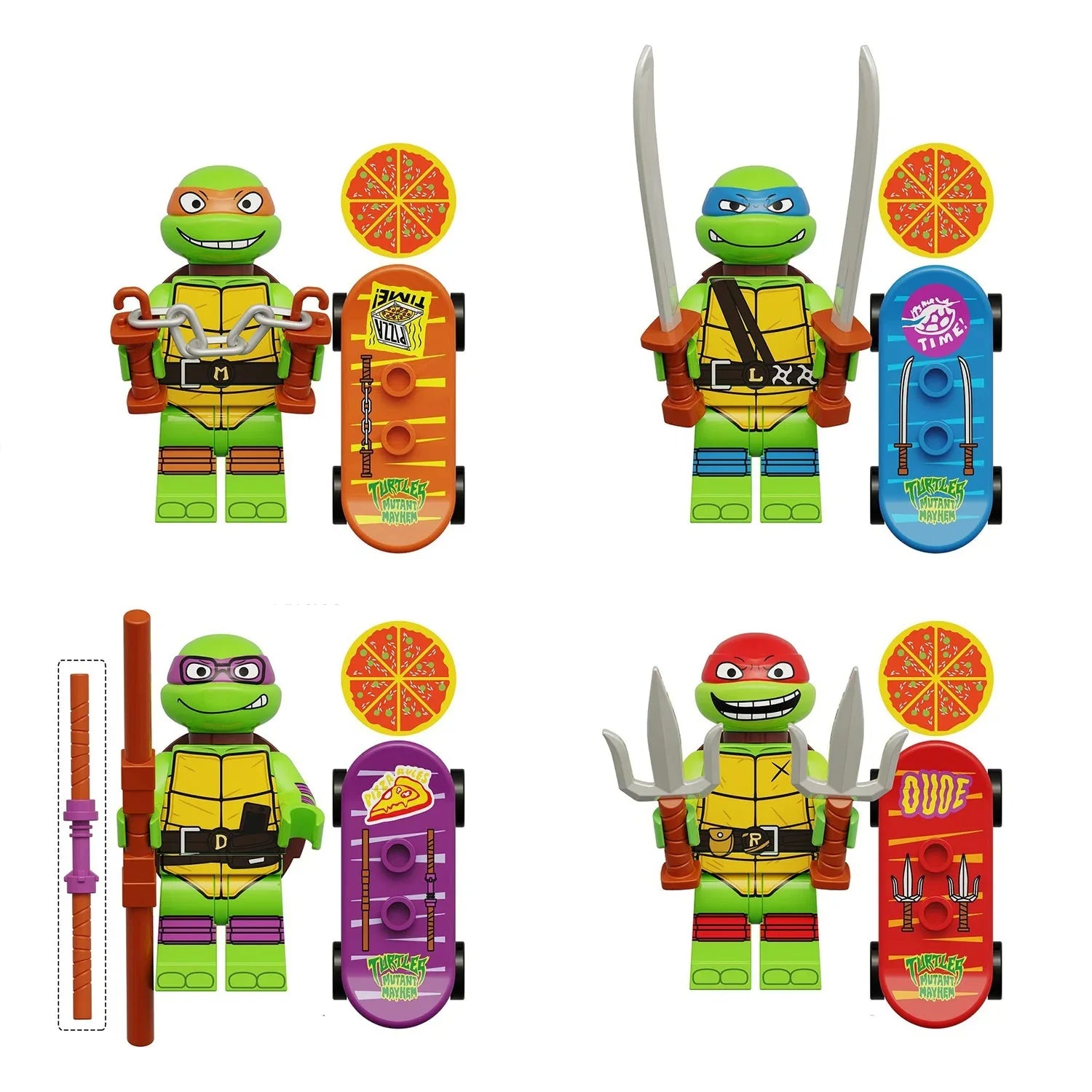 4 pack of Ninja Turtles - BIG FRENCHIES