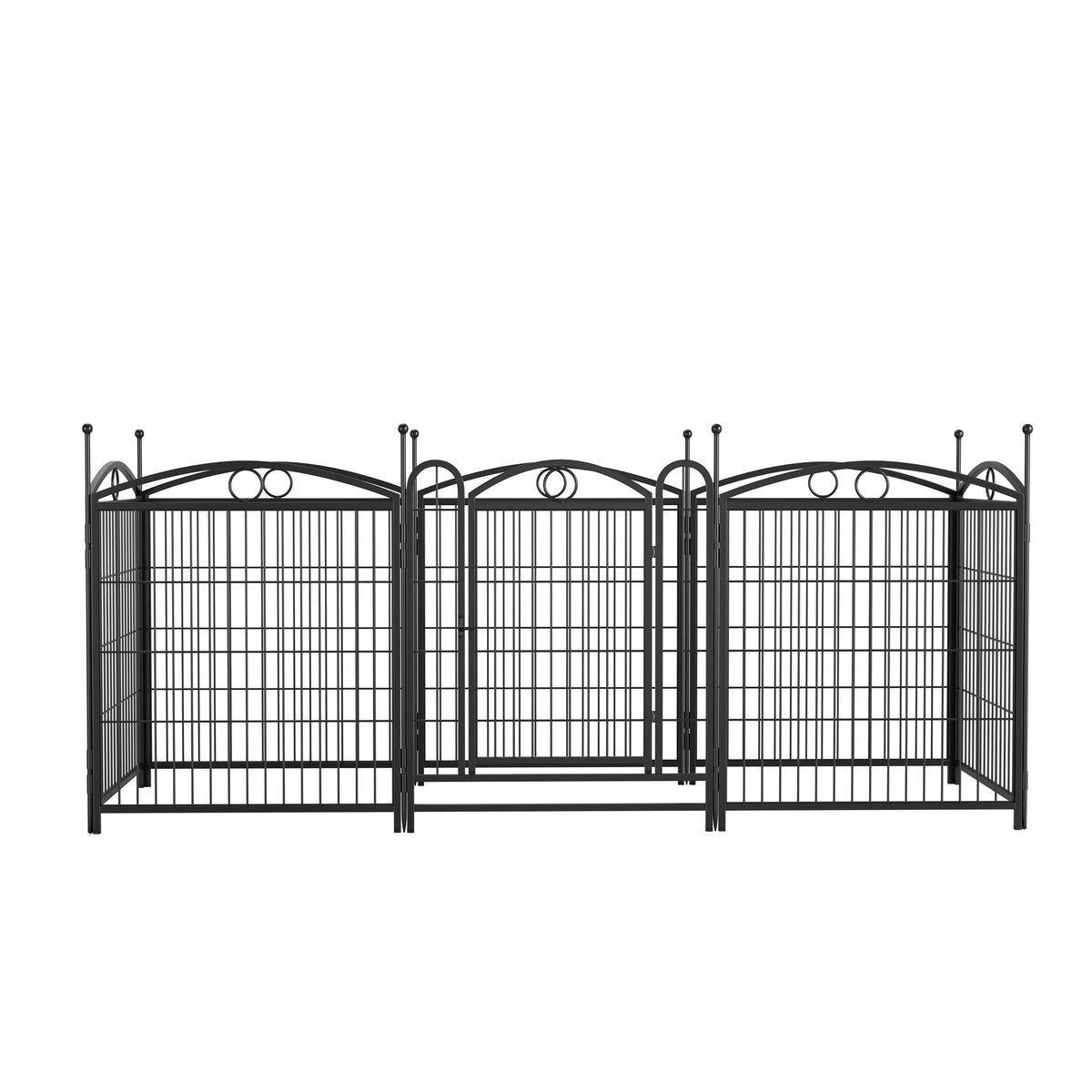 Dog Playpen Indoor 32 inch 8 Panels Metal Dog Pen Pet Dog Fence Outdoor Exercise Pen with Doors, Heavy Duty Dog Fence Pu