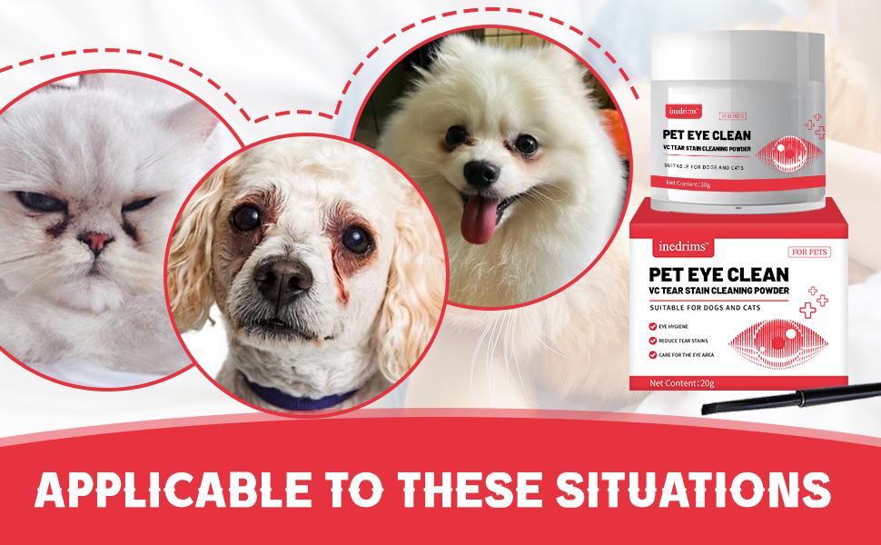Pet Tear Stain Removal Powder - Natural And Gentle Formula, Eye And Fur Care, Tear Stain Removal And Brightening, An Ess