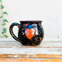 Calliope Heart Mug - Black Explosion - BIG FRENCHIES
