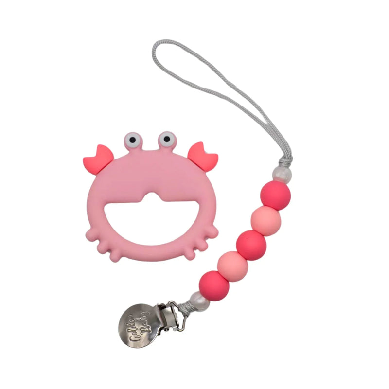 Crab Teether Set // Pink - BIG FRENCHIES