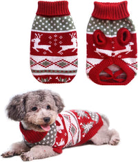 Christmas Reindeer Sweater for Small Dogs & Cats