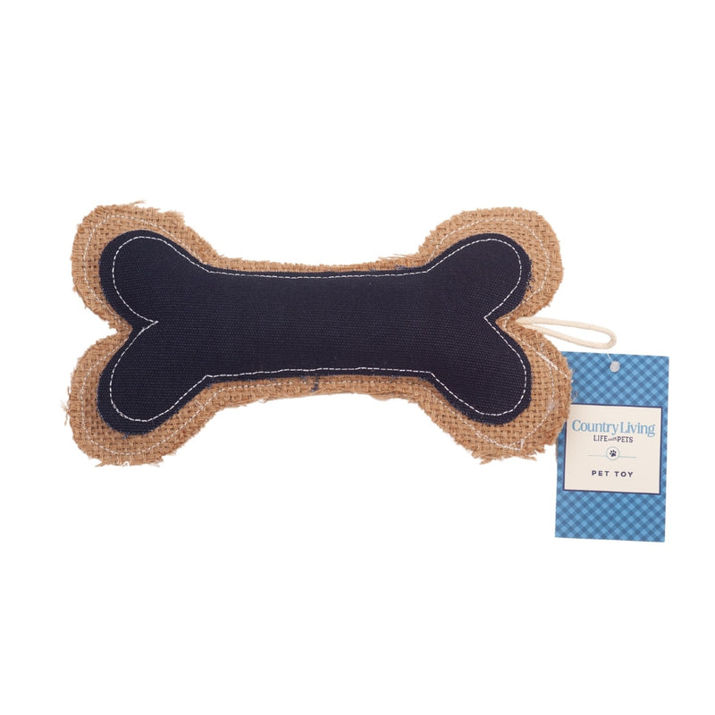 Country Living Jean Leather-Jute Bone Pillow Dog Chew Toy – Durable, Safe and Non-Toxic - BIG FRENCHIES