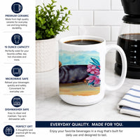 Dachshund Ceramic Coffee Mug 15 oz Decorative Large C Handle Mug Cup for Tea, Cocoa Hot Chocolate
